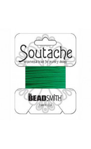 Beadsmith polyester soutache cord 3mm - Dragon green